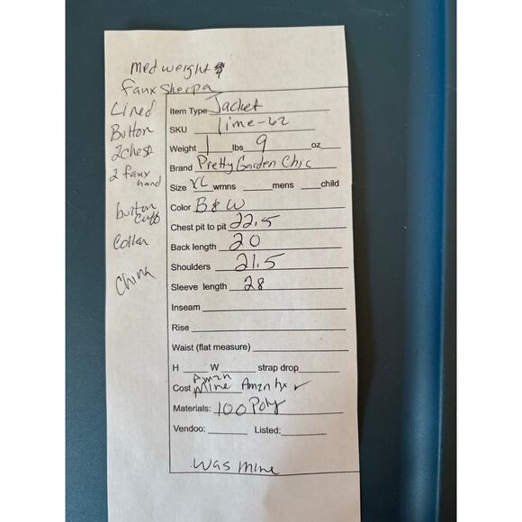 Pretty  Garden Chic lined jacket  XL black and white - Picture 9 of 9